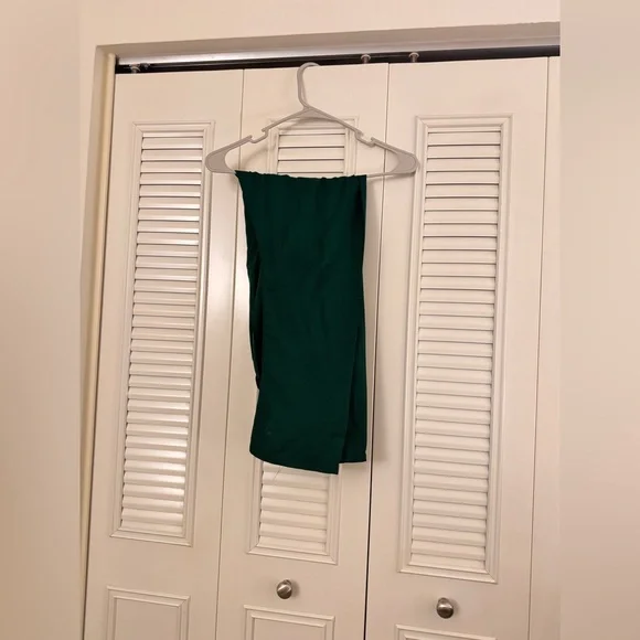 3 Pcs Dark Green Womens Embroidered Long Frock Pakistani Indian Size Medium - Picture 5 of 6